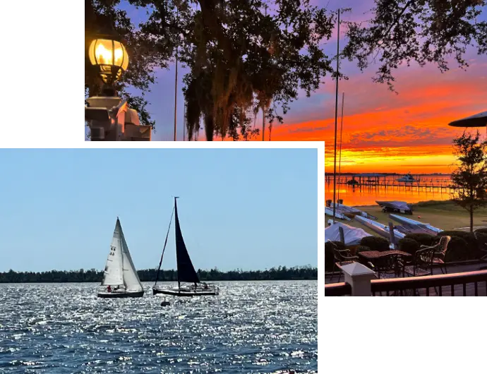 St. Andrews Bay Yacht Club Sail Boats & Sunset - Panama City, Florida Yacht Club & Sailing Community of Bay County