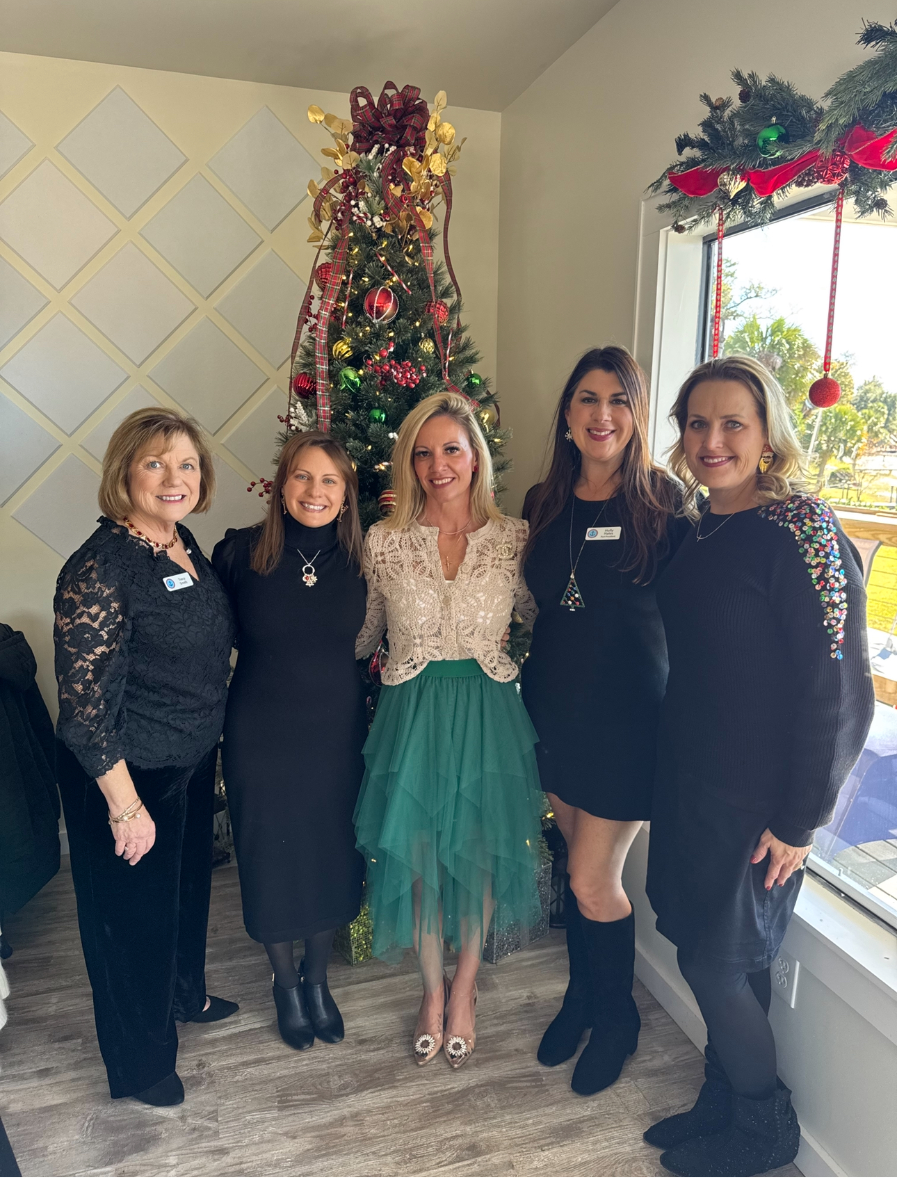 St. Andrews Bay Yacht Club female members celebrating Christmas at the club